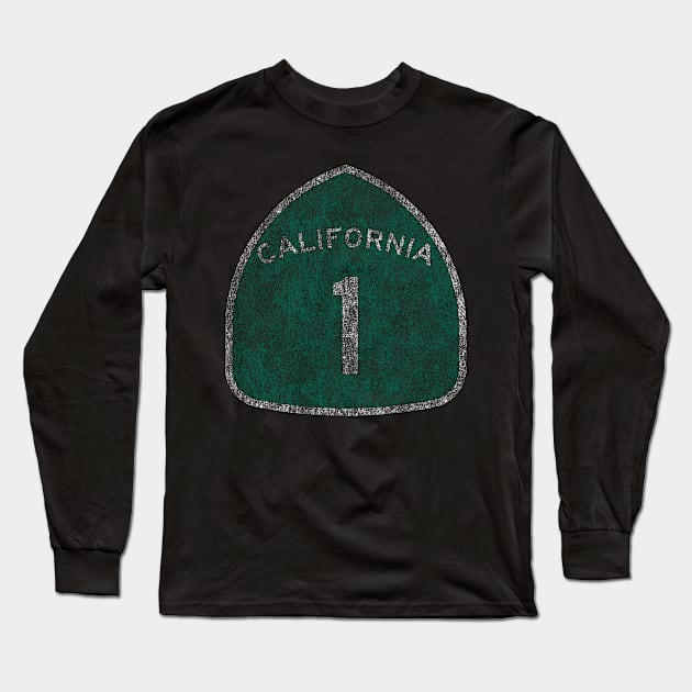 California 1 Pacific Coast Highway Long Sleeve T-Shirt by Flippin' Sweet Gear